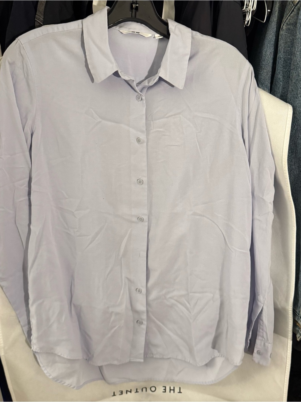 Uniqlo Pale Blue Button-Up Women's Shirt
